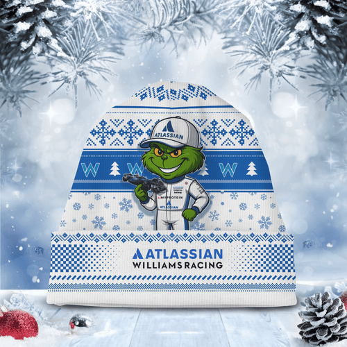 Williams Racing × Grinch F1 Christmas Beanie Hat