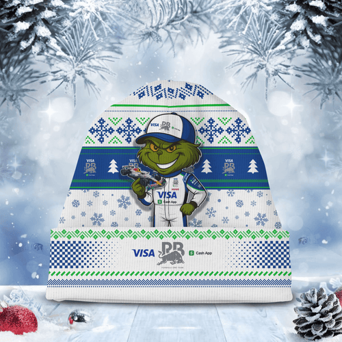 Visa Cash App RB Formula One Team × Grinch F1 Christmas Beanie Hat