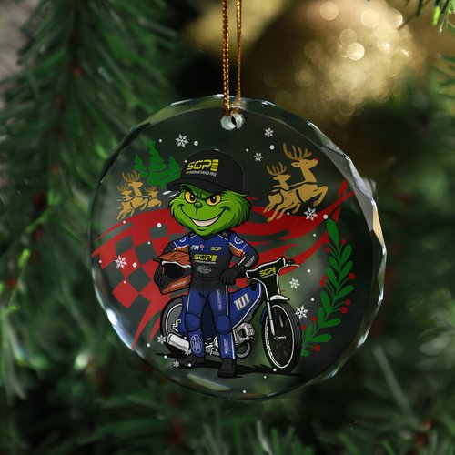 Brady Kurtz x Grinch Glass Ornament