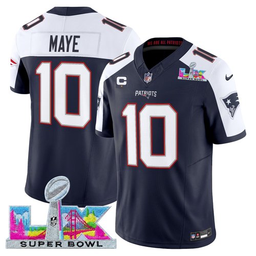 Men's New England Patriots Super Bowl LX Vapor Limited Navy Alternate Jersey - All Stitched