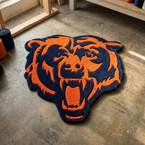 Chicago Bears Inspired Tufted Rug