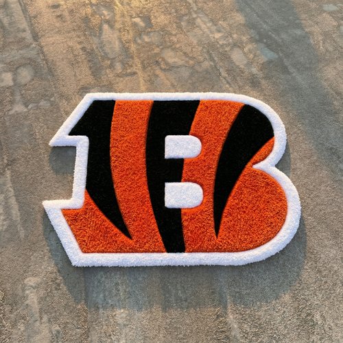 Cincinnati Bengals Inspired Tufted Rug