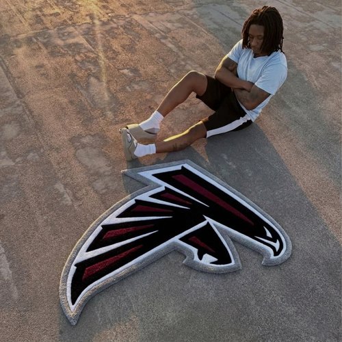 Atlanta Falcons Inspired Tufted Rug
