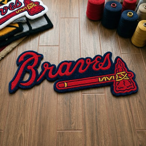 Atlanta Braves Inspired Tufted Rug