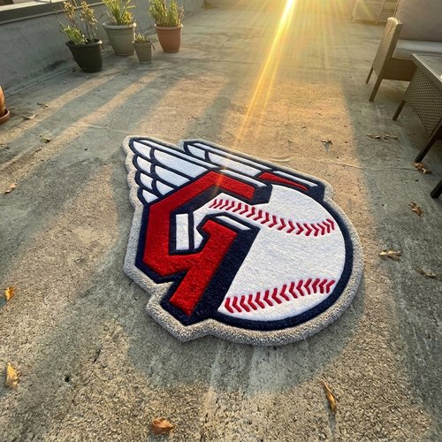 Cleveland Guardians Inspired Tufted Rug