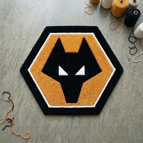 Wolverhampton Wanderers Inspired Tufted Rug