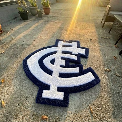 Carlton Football Club Inspired Tufted Rug