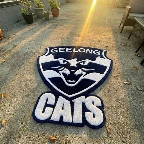 Geelong Football Club Inspired Tufted Rug
