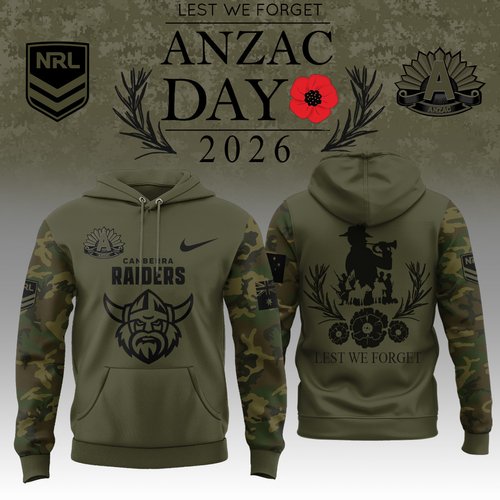 Canberra Raiders Anzac Hoodie