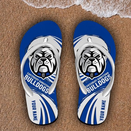 Canterbury-Bankstown Bulldogs Custom Name Flip Flops
