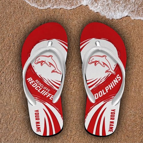 Dolphins Custom Name Flip Flops