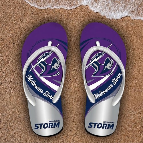 Melbourne Storm Custom Name Flip Flops