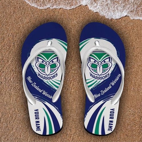 New Zealand Warriors Custom Name Flip Flops