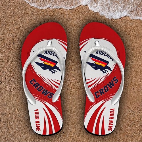 Adelaide Crows Custom Name Flip Flops