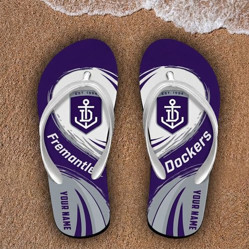 Fremantle Football Club Custom Name Flip Flops