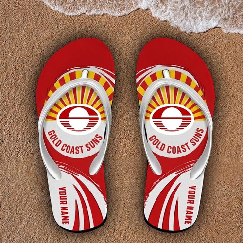 Gold Coast Suns Custom Name Flip Flops