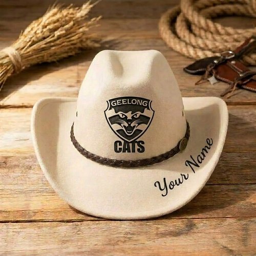 Geelong Cats Personalized Cowboy Hat