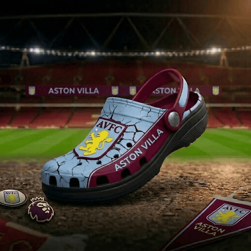 Aston Villa FC Clogs Shoes For Men Woman and Kids