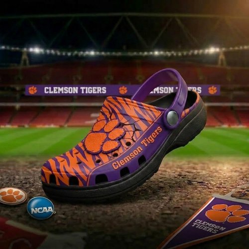 Clemson Tigers Clogs Shoes For Men Woman and Kids