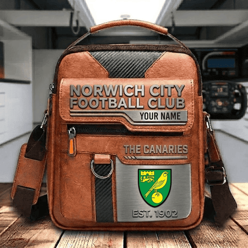Norwich City Football Club Leather Handbag
