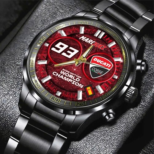 Ducati Lenovo Team x Marc Márquez 2025 MotoGP World Champion Black Stainless Steel Watch II