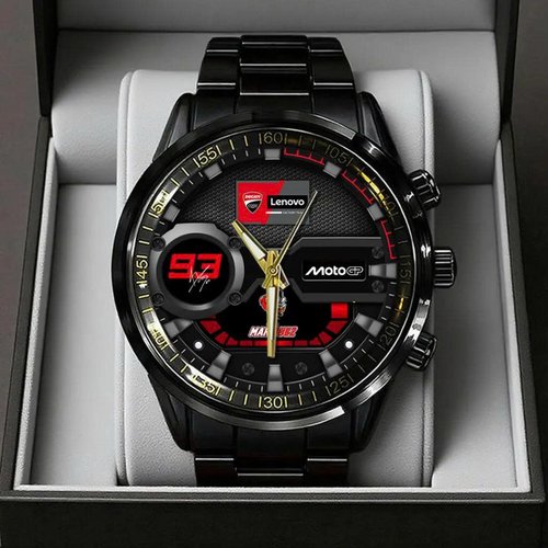 Ducati Lenovo Team x Marc Márquez Black Stainless Steel Watch