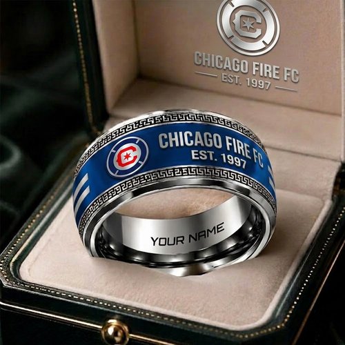 Chicago Fire FC MLS Personalized Ring Gift