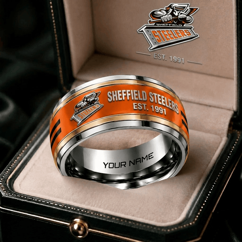 Sheffield Steelers EIHL Personalized Ring Gift