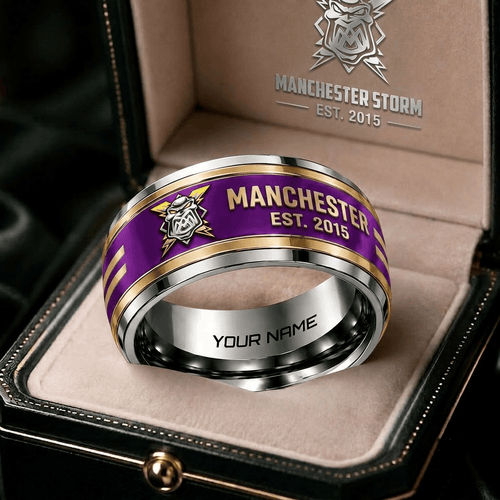 Manchester Storm EIHL Personalized Ring Gift