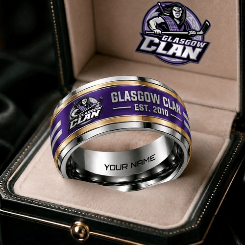 Glasgow Clan EIHL Personalized Ring Gift
