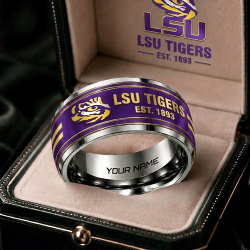 LSU Tigers NCAA Personalized Ring Gift Style 2