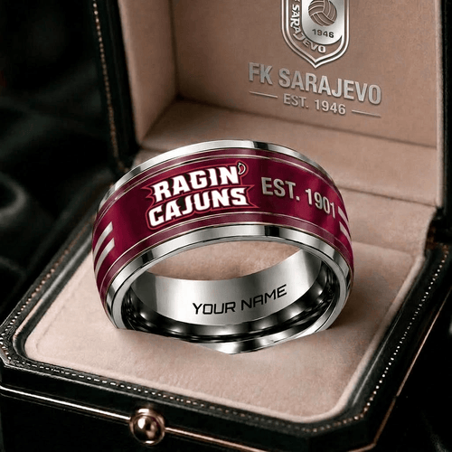 Louisiana Ragin' Cajuns NCAA Personalized Ring Gift Style 2