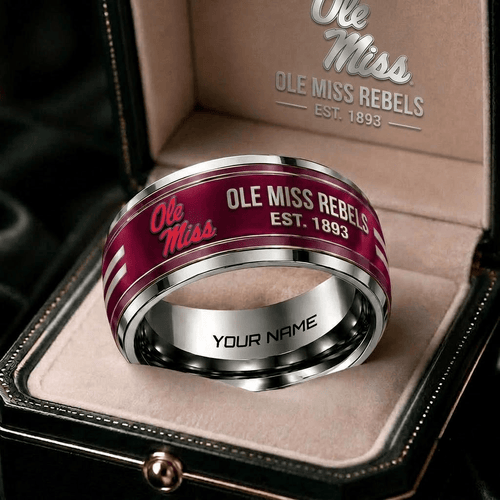 Ole Miss Rebels NCAA Personalized Ring Gift Style 2
