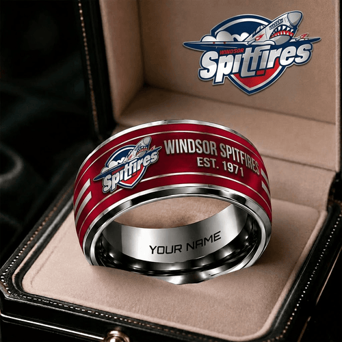 Windsor Spitfires OHL Personalized Ring Gift Style 2
