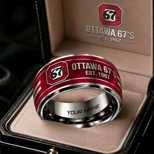 Ottawa 67's OHL Personalized Ring Gift Style 2