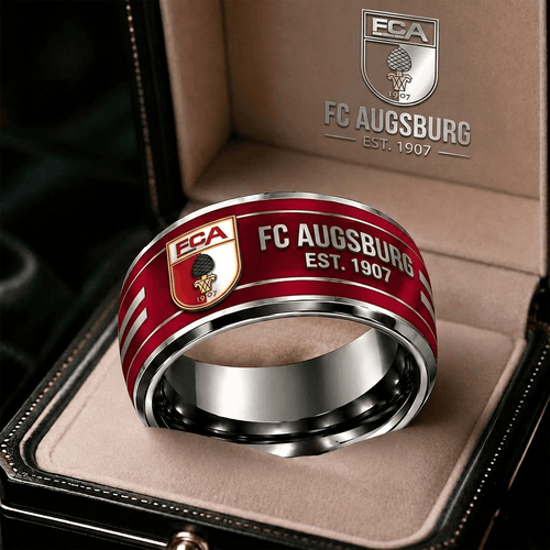 FC Augsburg Bundesliga Personalized Ring Gift Style 2