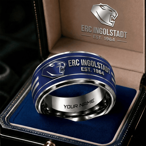 ERC Ingolstadt Deutsche Eishockey Liga 3D Ring Personalized Ring Gift Style 2