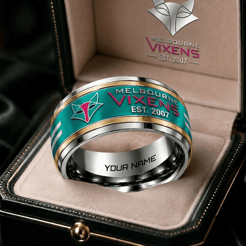 Melbourne Vixens Suncorp Super Netball Personalized Ring Gift