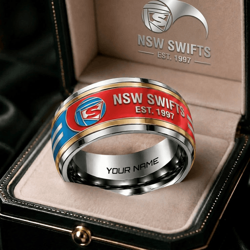 NSW Swifts Suncorp Super Netball Personalized Ring Gift