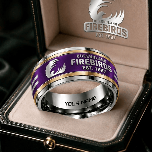 Queensland Firebirds Suncorp Super Netball Personalized Ring Gift