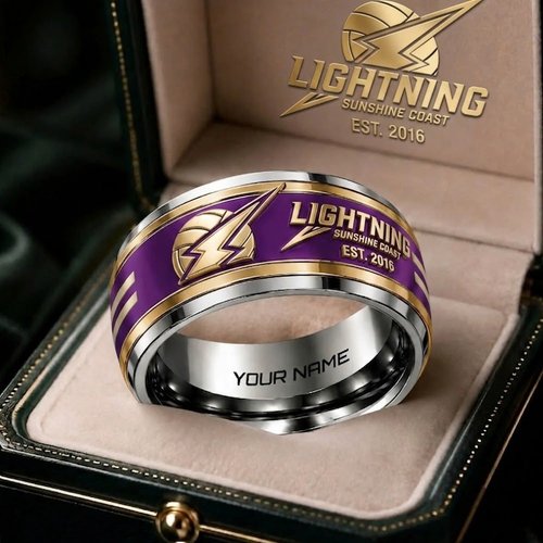 Sunshine Coast Lightning Suncorp Super Netball Personalized Ring Gift