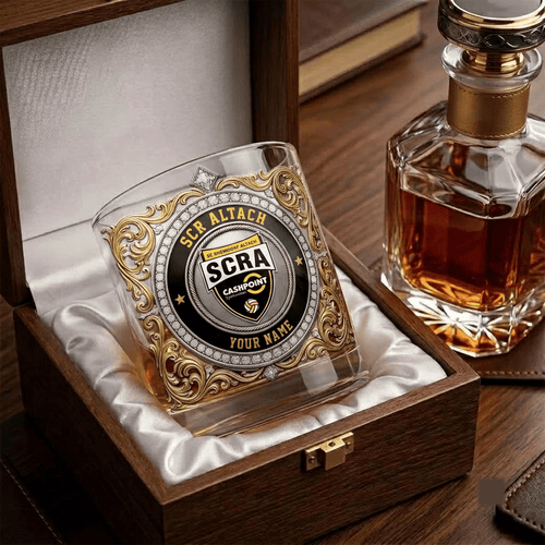 SCR Altach Austrian Bundesliga Whiskey Glass | 3D Tribal Gold Edition