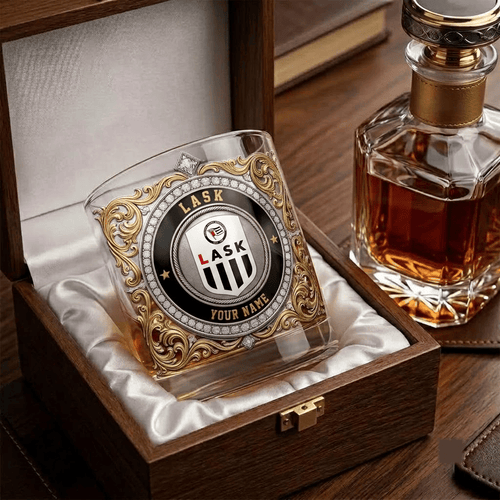 LASK Austrian Bundesliga Whiskey Glass | 3D Tribal Gold Edition