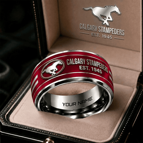 Calgary Stampeders CFL Personalized Ring Gift