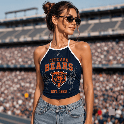 Chicago Bears NFL Women's Tie-Back Halter Tank Top