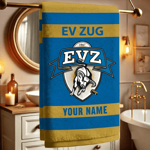 EV Zug National League Team Personalized Bath Towel Gift