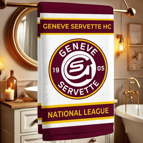 Genève Servette HC National League Team Personalized Bath Towel Gift