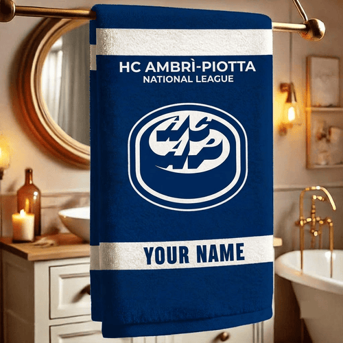 HC Ambrì Piotta National League Team Personalized Bath Towel Gift