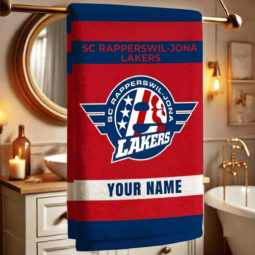 SC Rapperswil Jona Lakers National League Team Personalized Bath Towel Gift