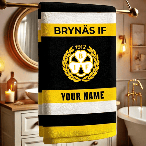 Brynäs IF SHL Team Personalized Bath Towel Gift